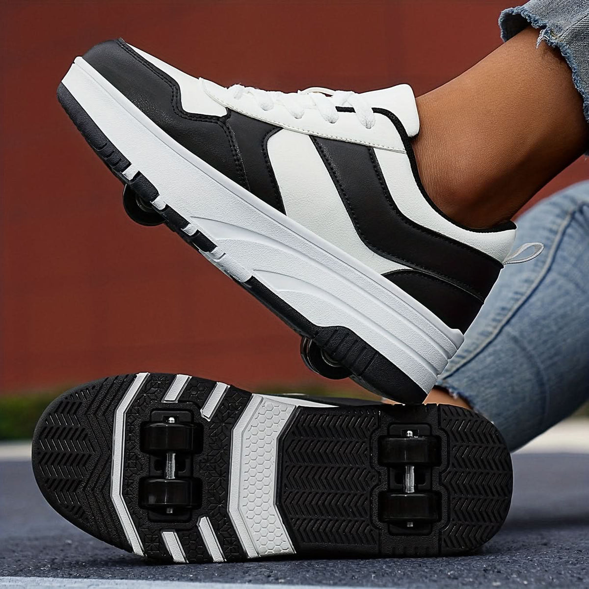 Versatile Patchwork Sneakers for Outdoor Adventures