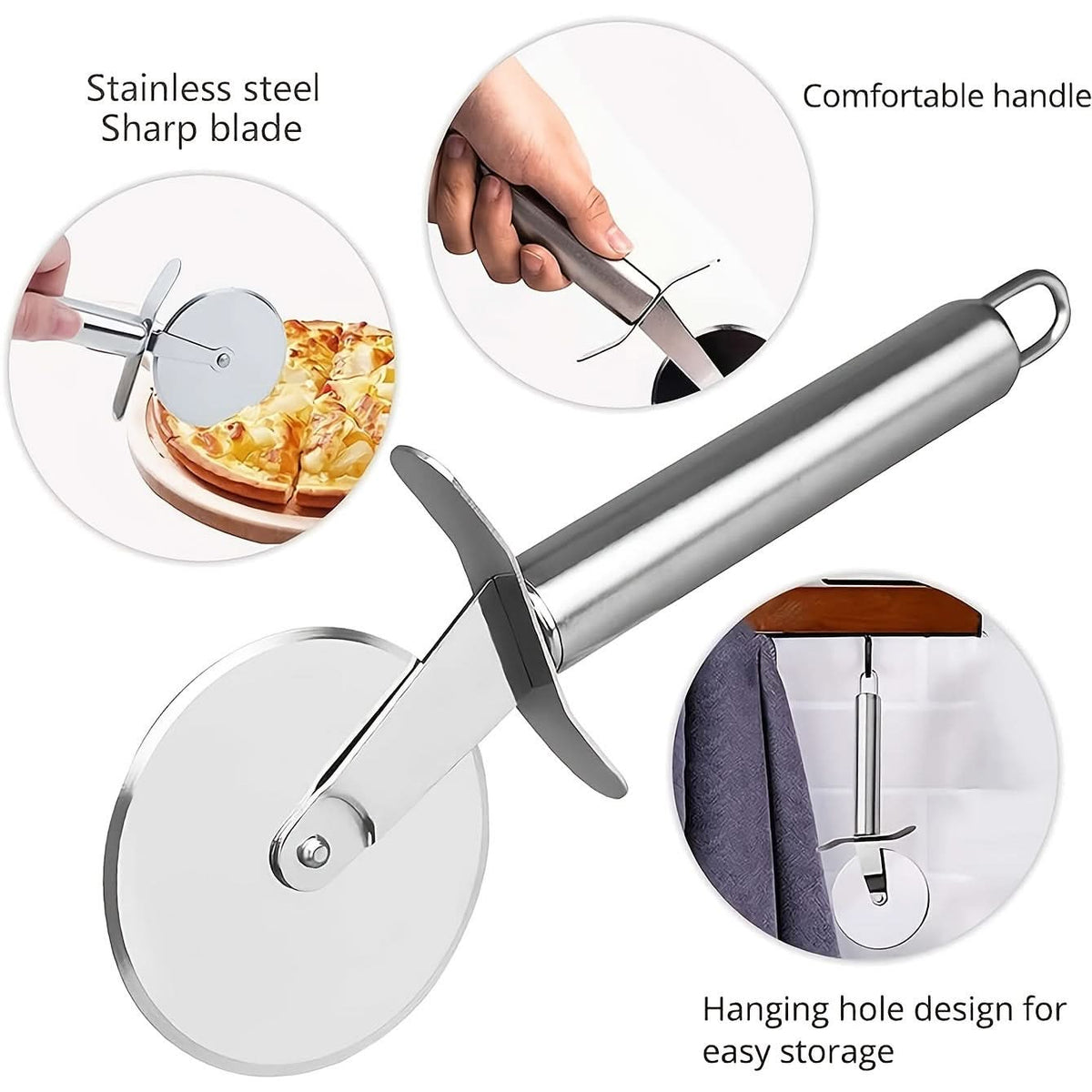 PrecisionSlice – Premium Stainless Steel Pizza Cutter Wheel