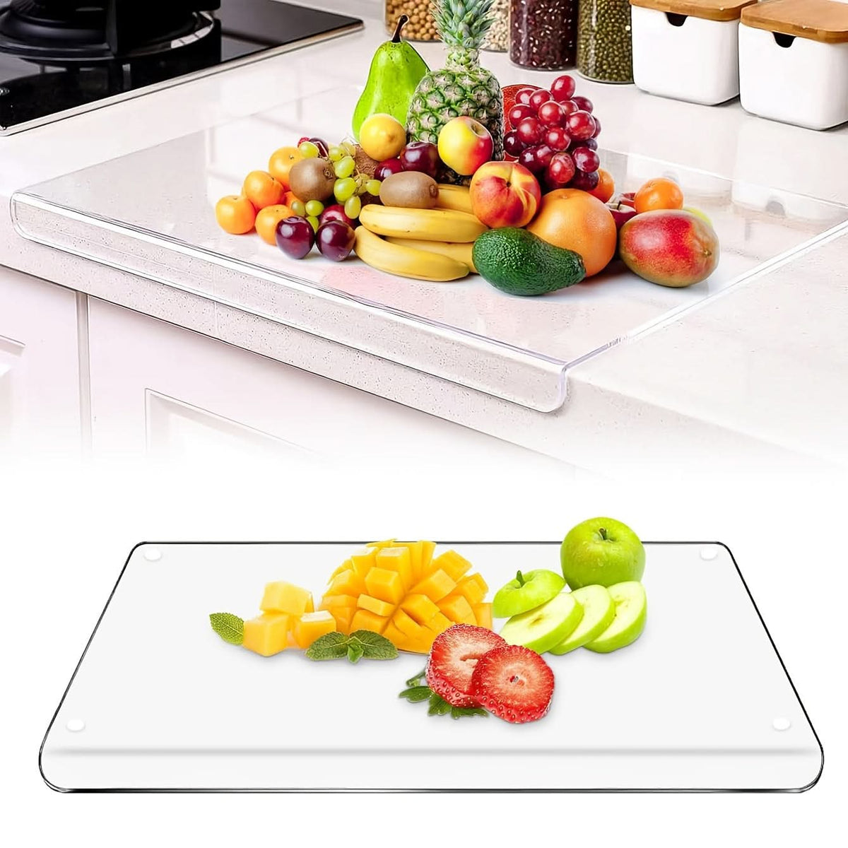 StableGrip Non-Slip Cutting Board with Edge Lip