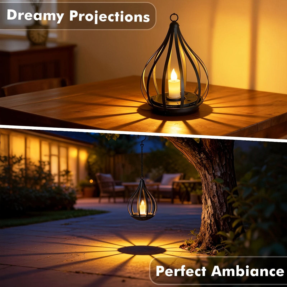SolaraGlow – Elegant Solar-Powered Hanging Lantern