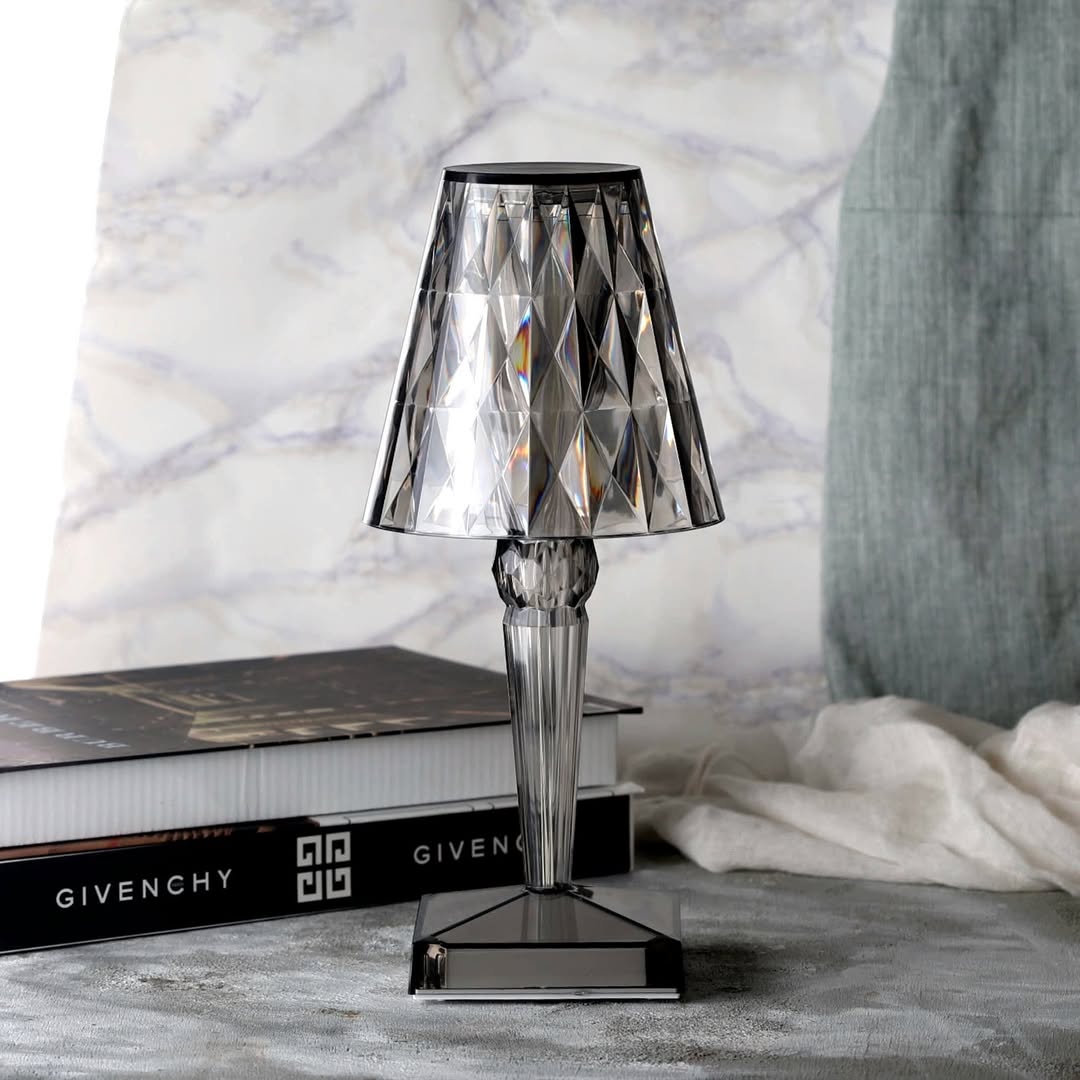 Touch-Controlled Crystal Lamp for Tables