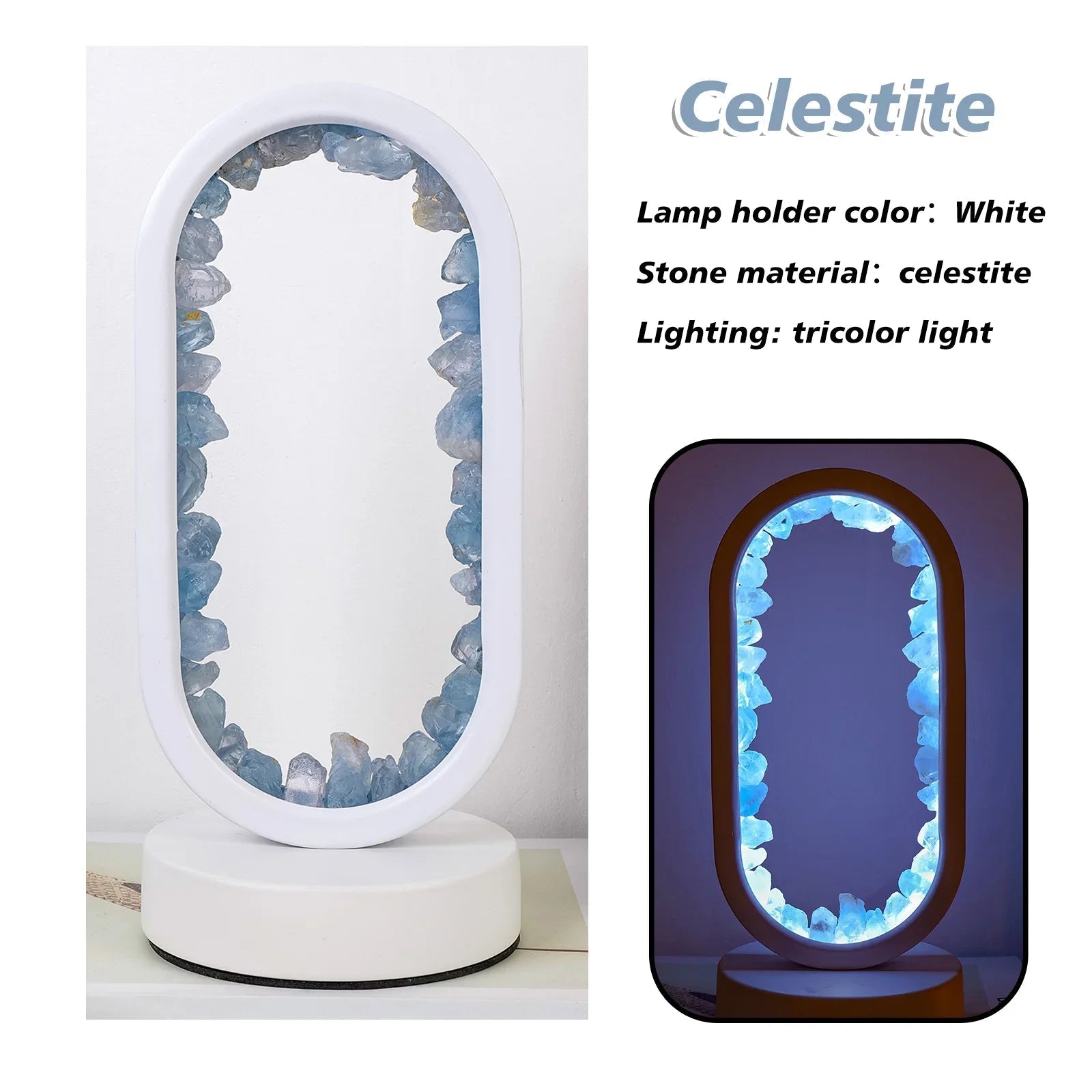 Natural Amethyst Table Lamp - Artisan Crafted