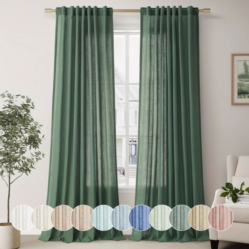 Breezy Linen Sheer Drapes for Natural Light and Privacy