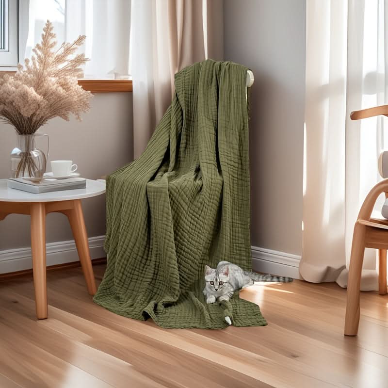 BreezyNest – Lightweight 6-Layer Blanket for All-Season Ease