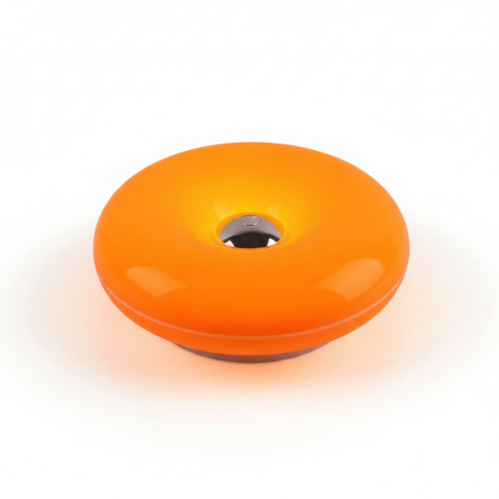 Luminous Delight – Stylish Orange Doughnut-Shaped Lamp