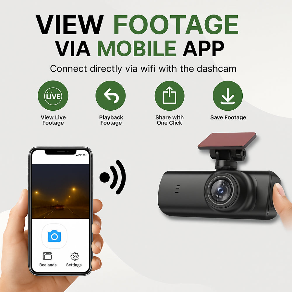 High-Definition Car Dash Camera with Night Vision & GPS