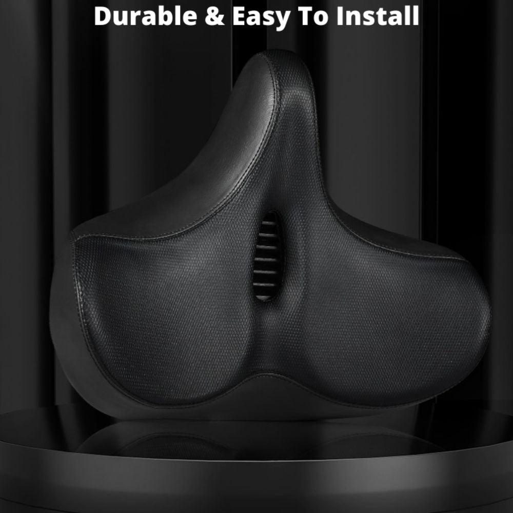 Spacious Bike Seat with Plush Padding and Water-Resistant Cover