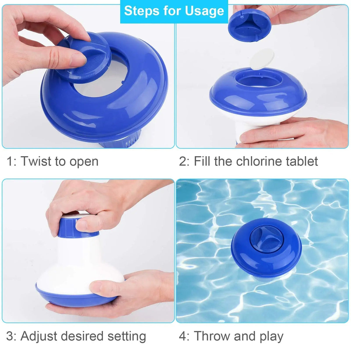Versatile Floating Chlorine Dispenser for Pools & Spas