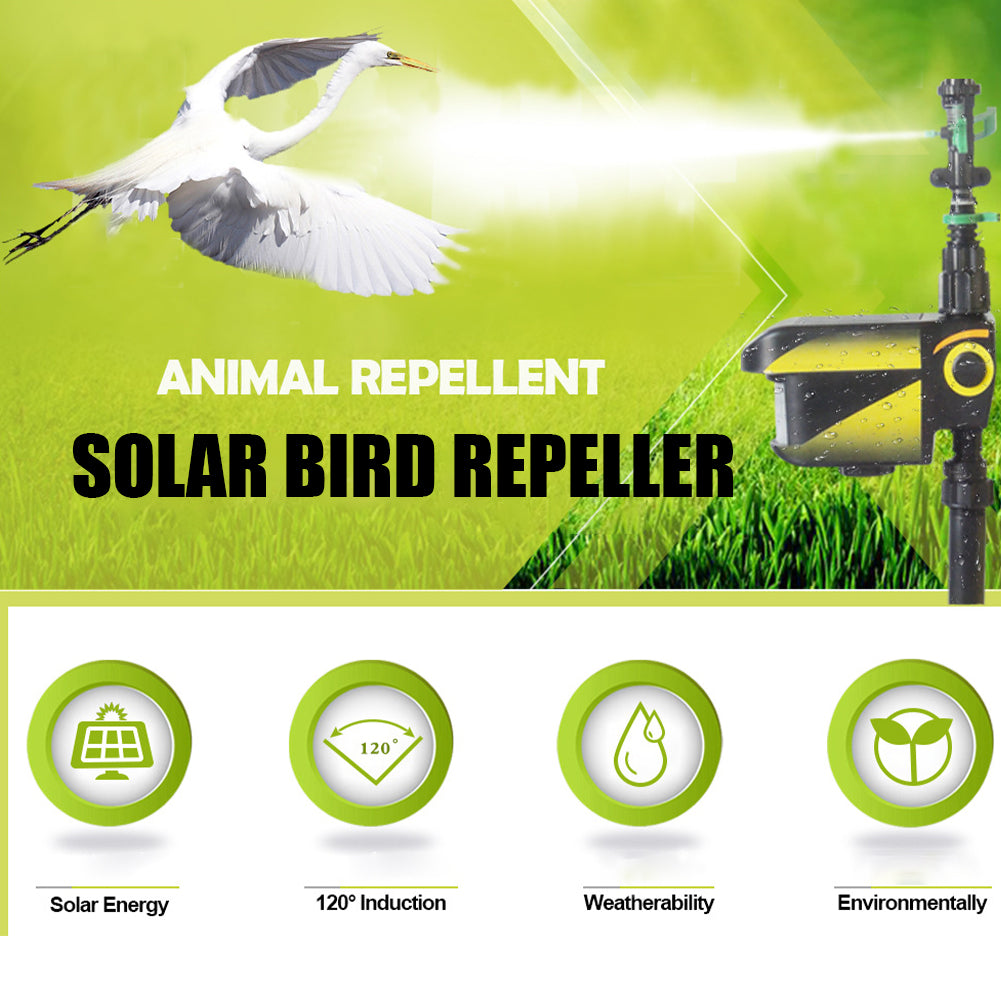 Solar-Powered Motion Sensor Sprinkler for Garden Protection