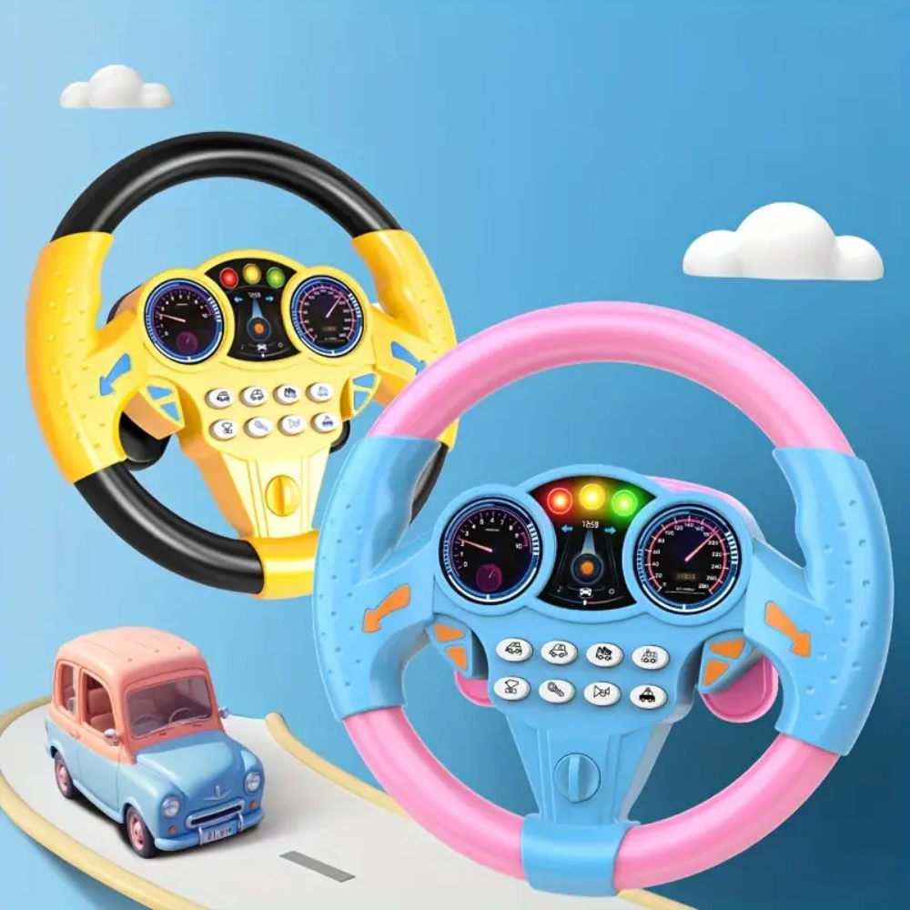 Interactive Children's Driving Wheel with Suction Mount