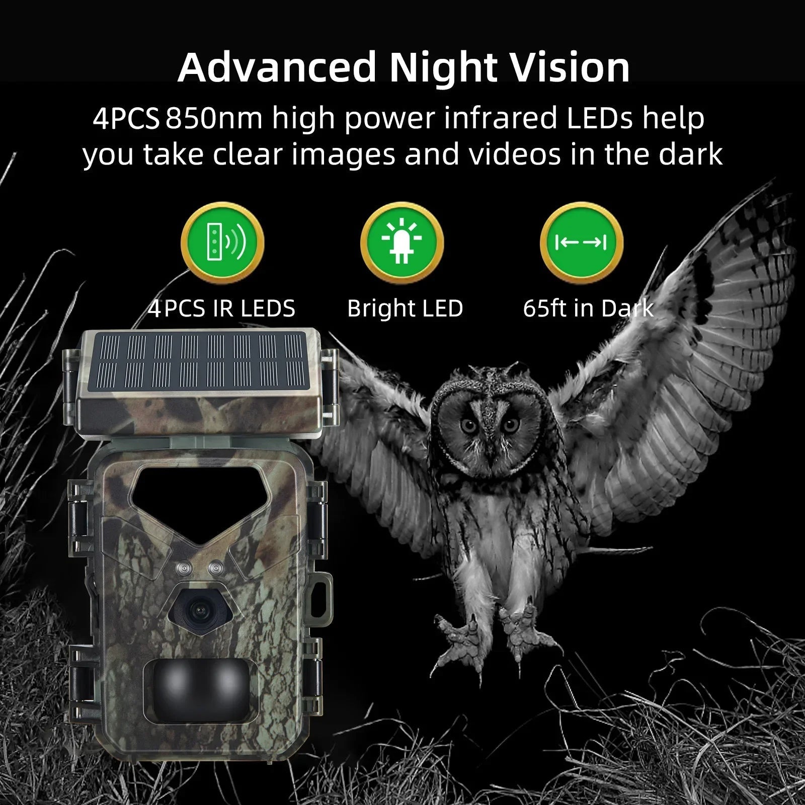EcoSmart Solar Trail Camera for Wildlife Monitoring