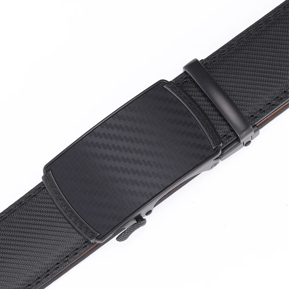 Men's Premium Leather Belt with Easy-Adjust Buckle