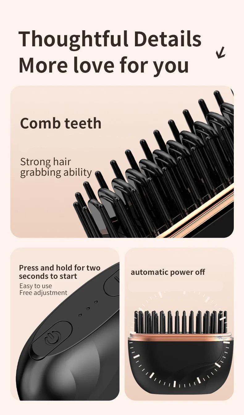 Portable Cordless Ceramic Hair Styler & Straightener