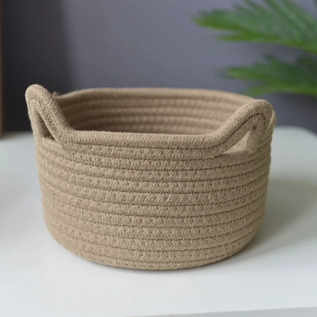 Charming Cat Ears Storage Basket for Desktop Organization