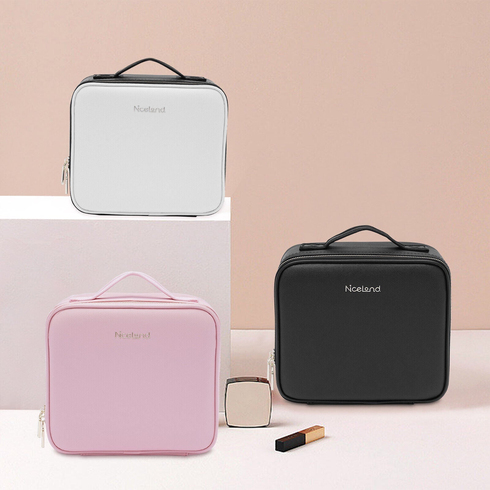 Illuminate Your Beauty: Smart Makeup Organizer with Mirror