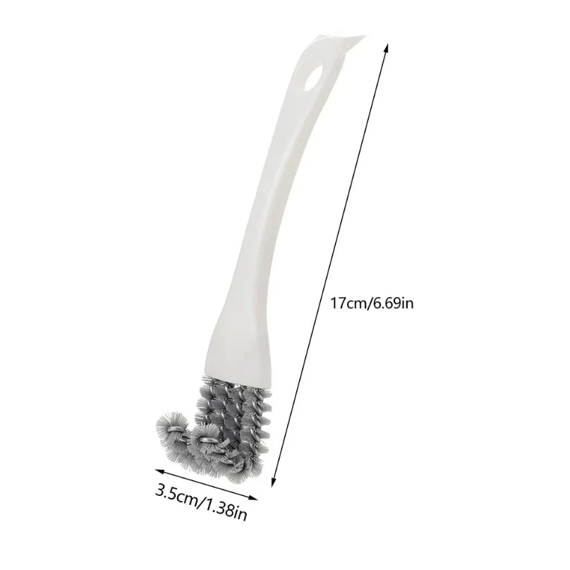 Dual-Action Grill Cleaning Tool with Hooked Scraper