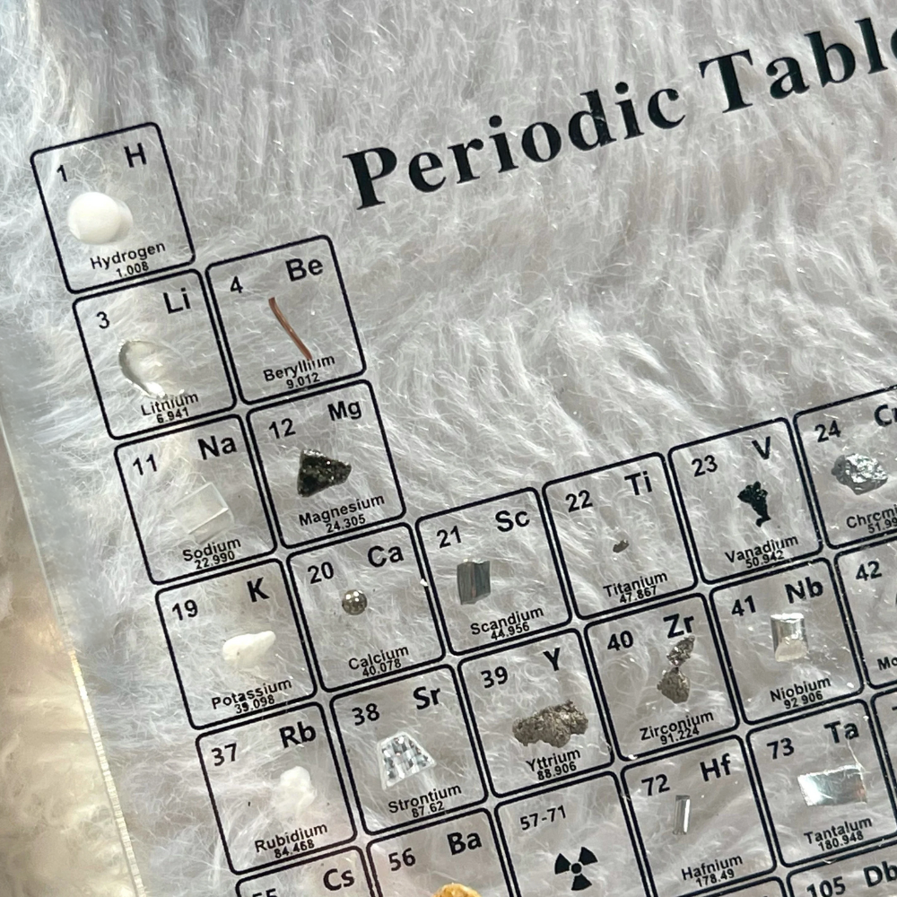 Real Element Illuminated Periodic Table Display