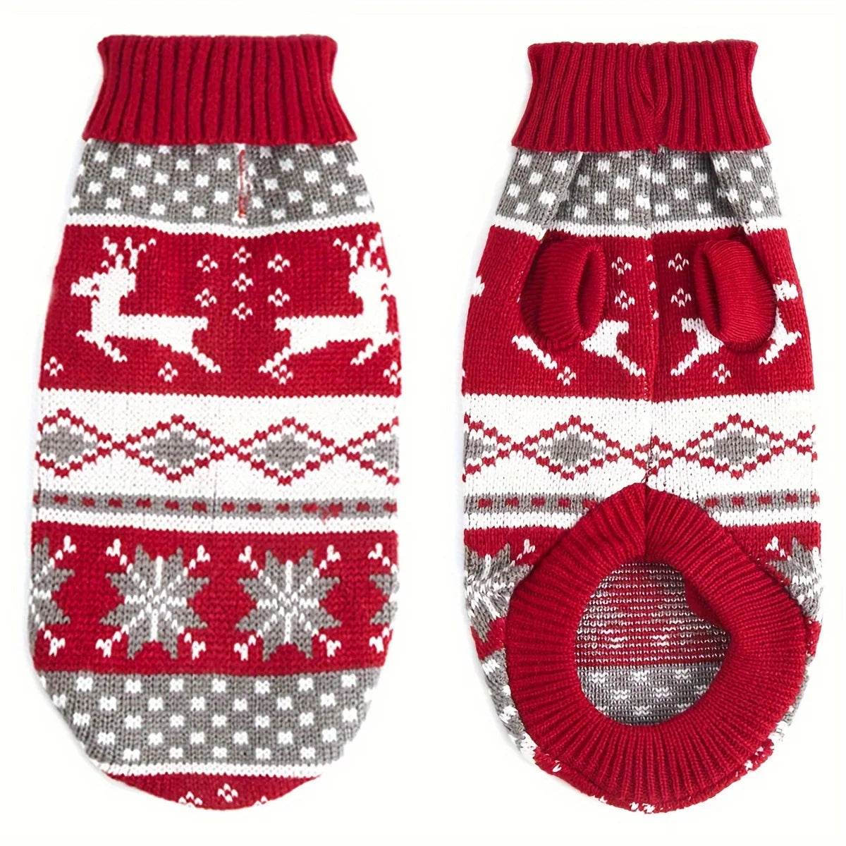 Cozy Festive Sweater for Small Pets