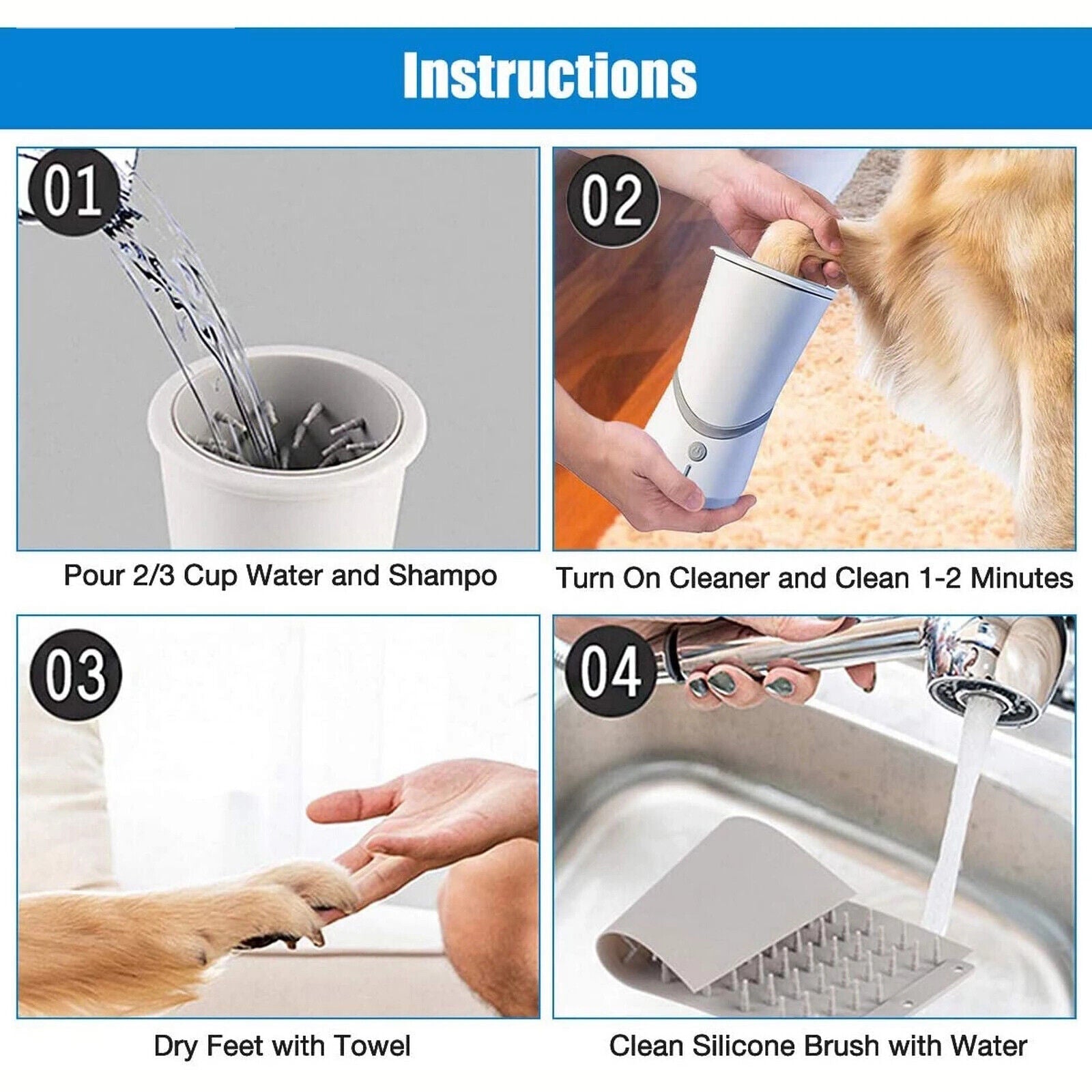 Effortless Pet Paw Washer
