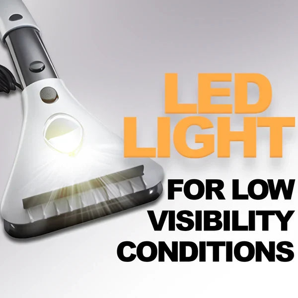 Heated Windshield Ice Remover with LED Light