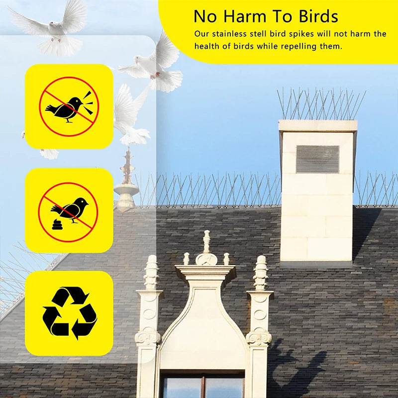 Stainless Steel Outdoor Bird Deterrent Spikes