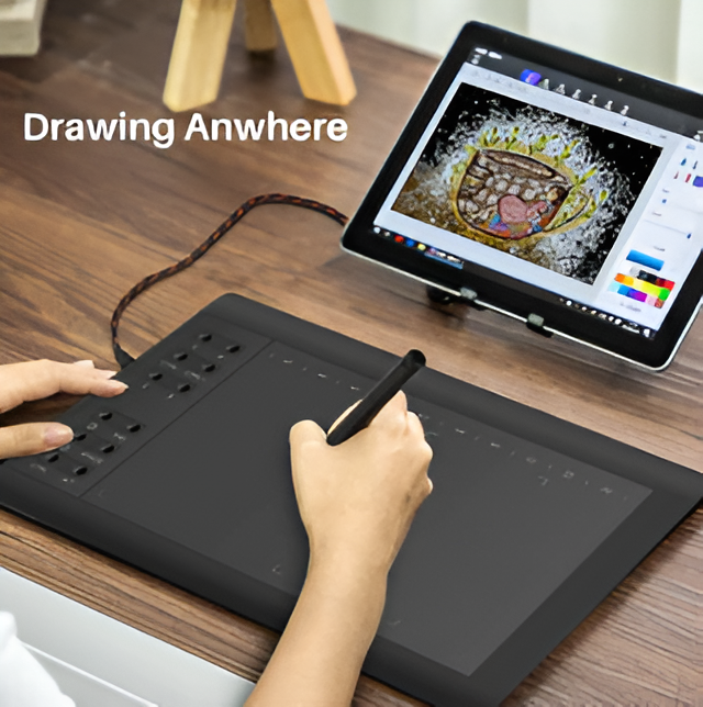 Creative Pro Drawing Tablet with Pressure-Sensitive Pen