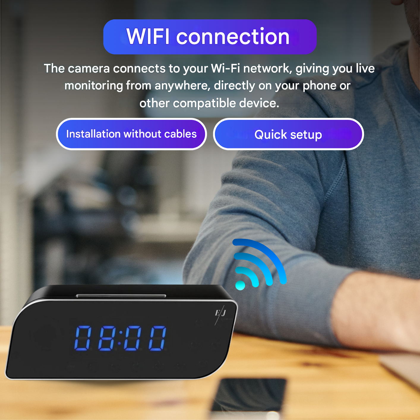 Hidden Camera Alarm Clock – Digital Surveillance Device
