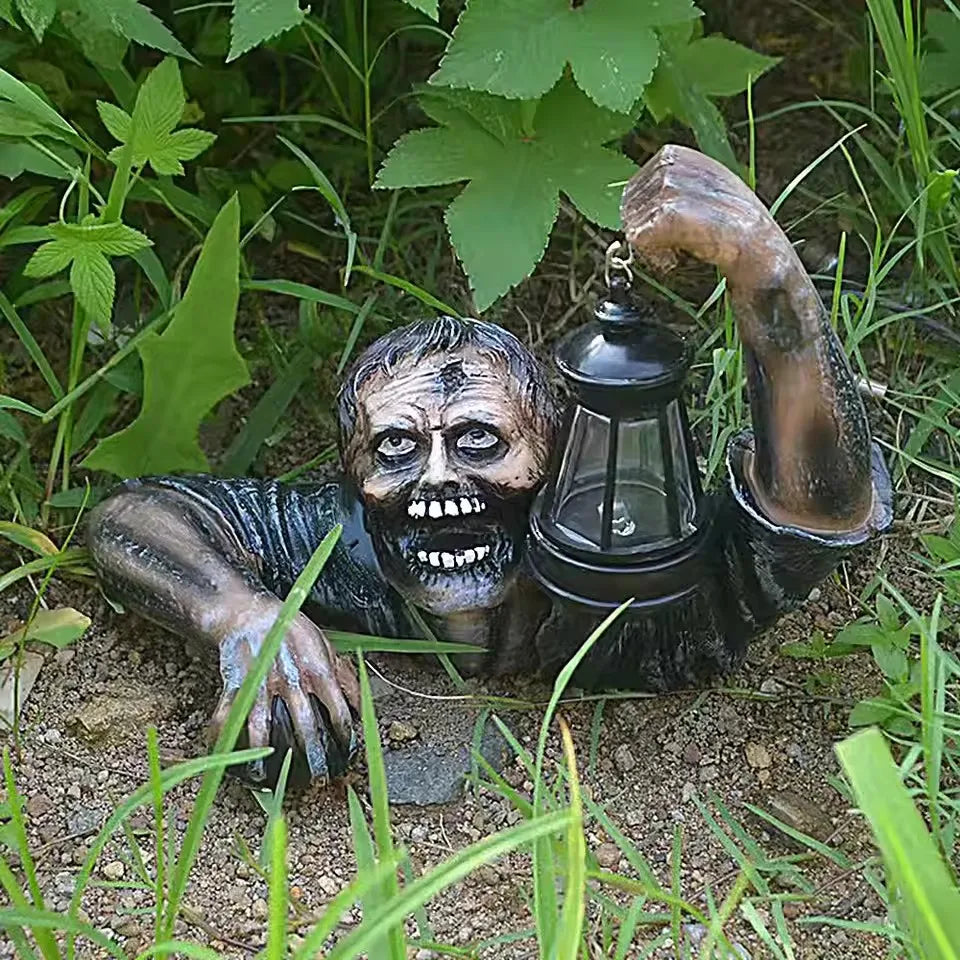 Chilling Undead Lantern Decor for Spooky Outdoor Displays