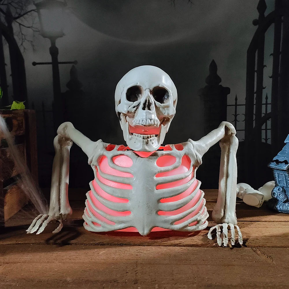 Illuminated Skull Halloween Decor for Spooky Ambience