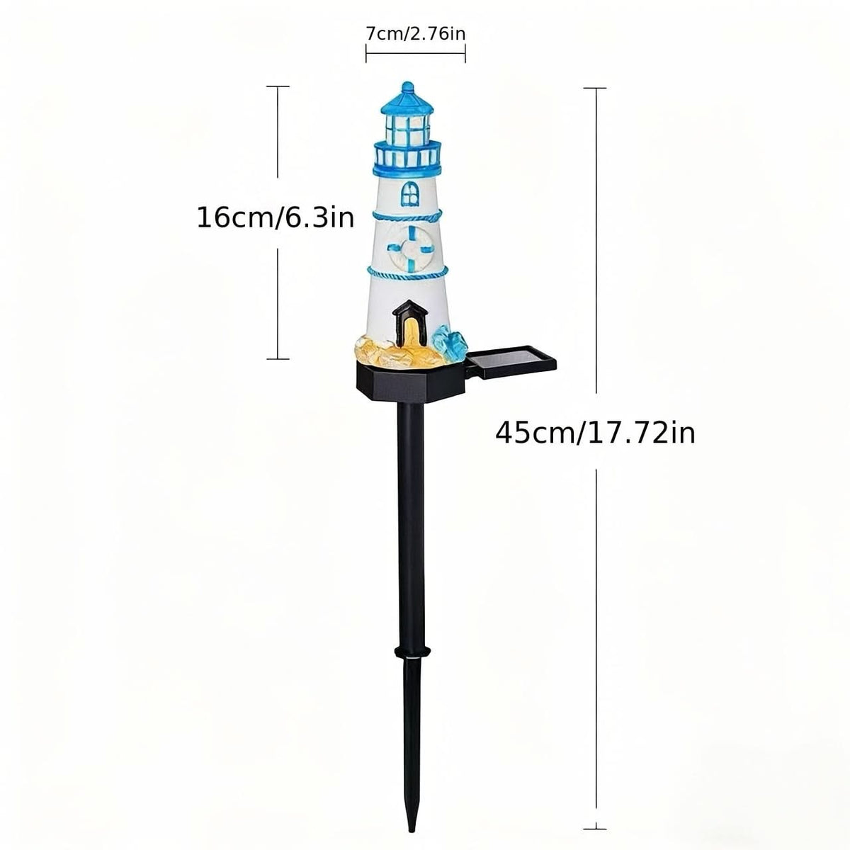 Coastal Charm – Solar Garden Lighthouse Lamp