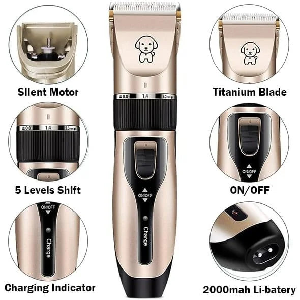 Whisper-Quiet Pet Grooming Clipper for All Breeds