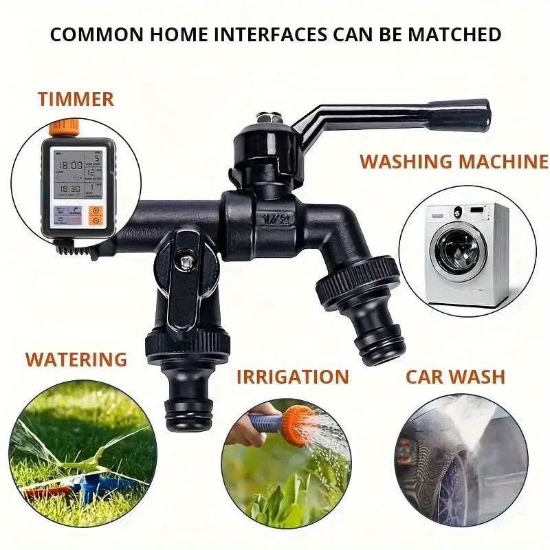 GardenFlow – Heavy-Duty Dual Connection Water Valve