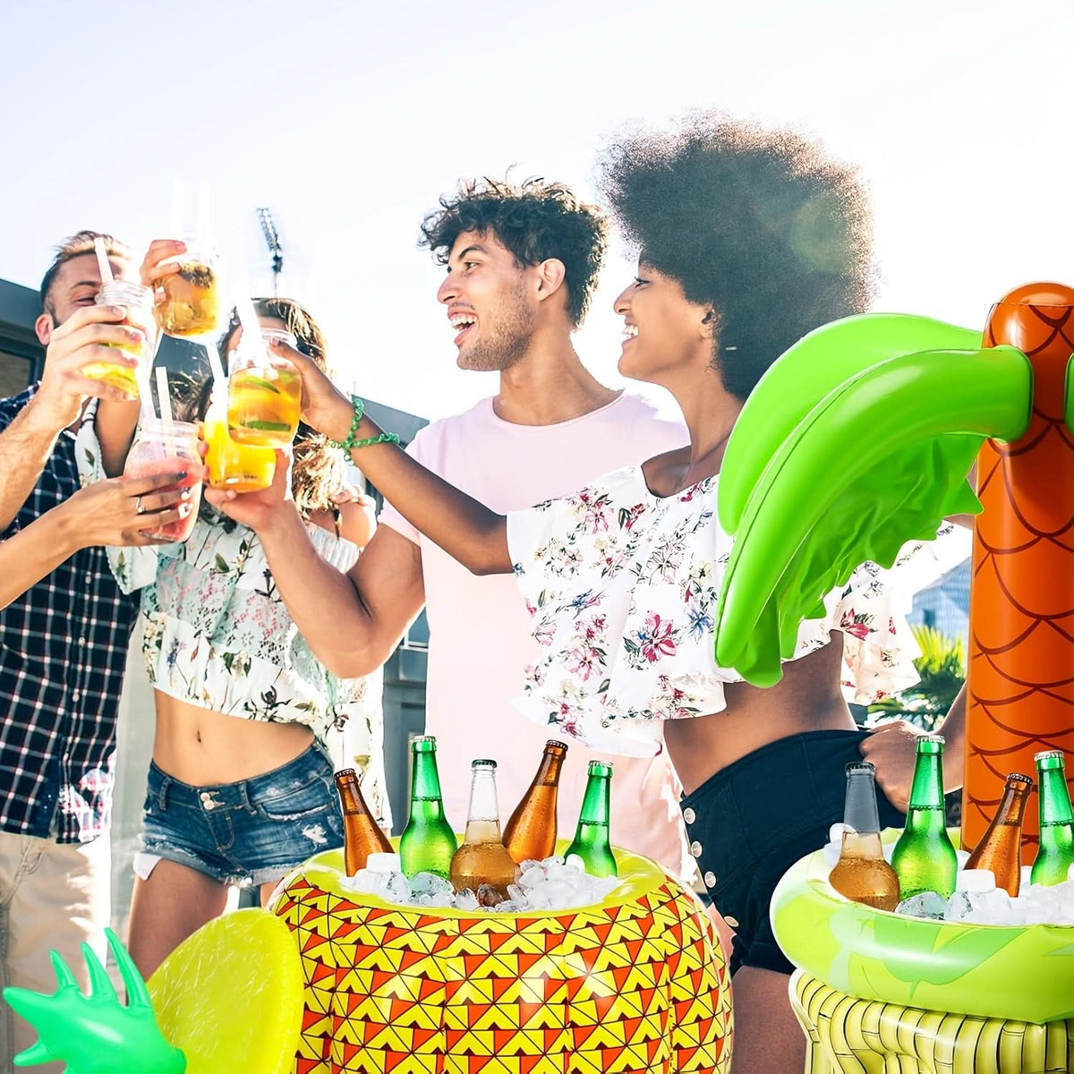 Paradise Oasis - Inflatable Drink Cooler Duo