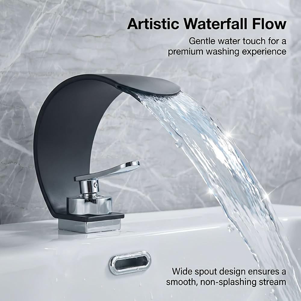LuxeStream - Contemporary Waterfall Faucet for Stylish Bathrooms