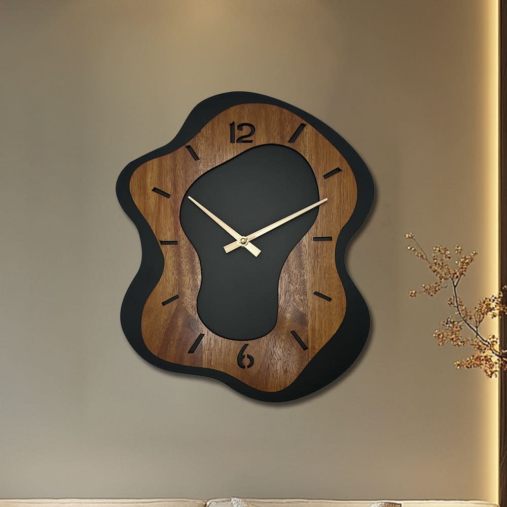Artisan Crafted Rustic Wall Clock with Unique Shape