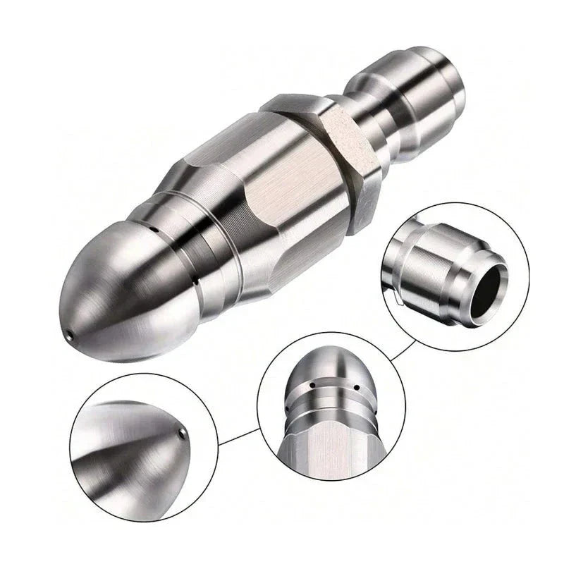 Powerful Pipe Cleaning Nozzle with Quick-Connect Feature