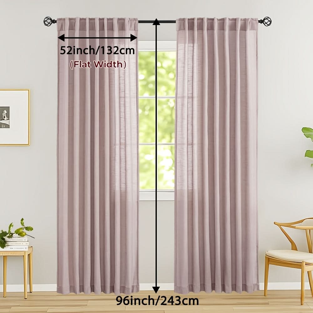 Breezy Linen Sheer Drapes for Natural Light and Privacy