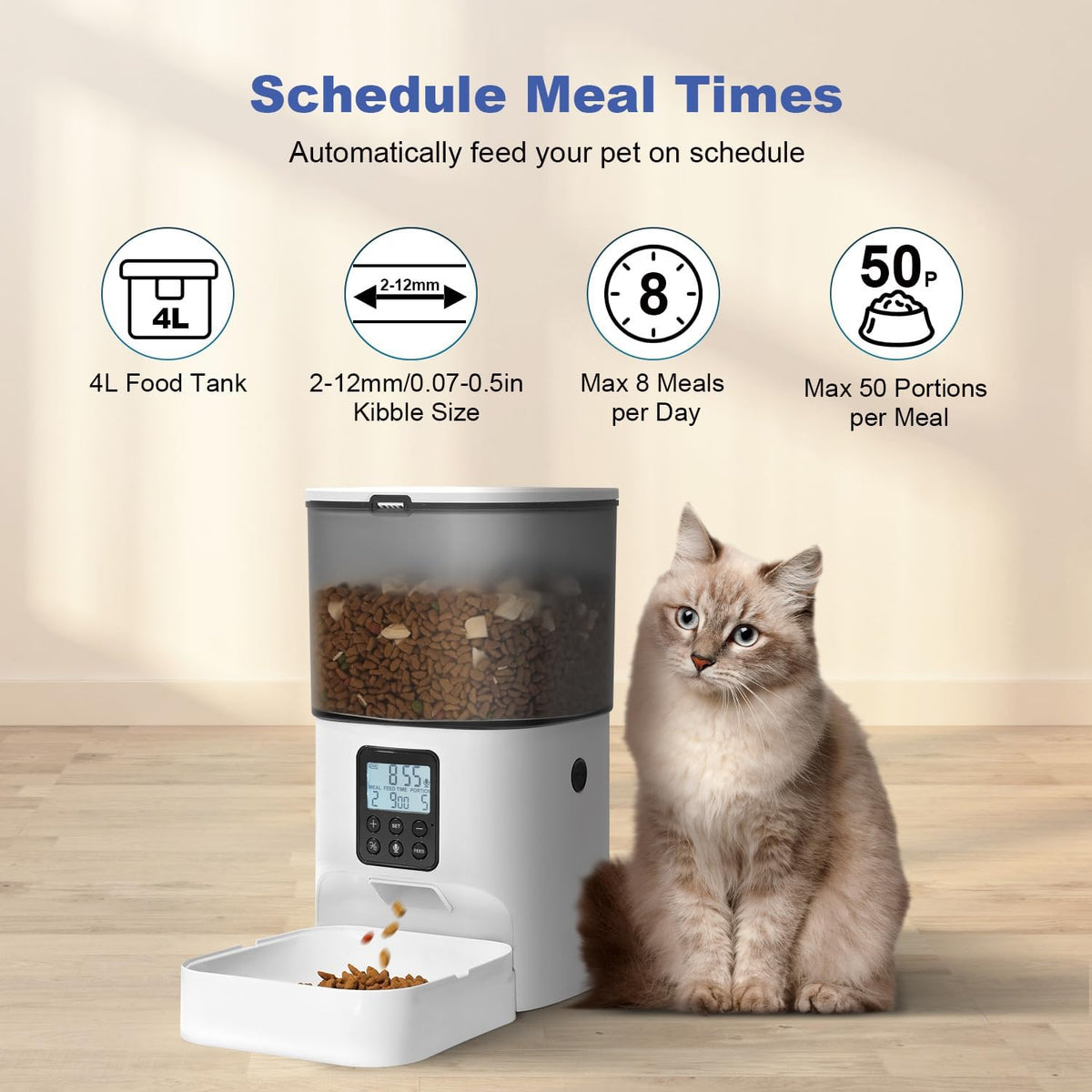 SmartPet RFID Microchip Feeder – 4L Automatic Pet Food Dispenser
