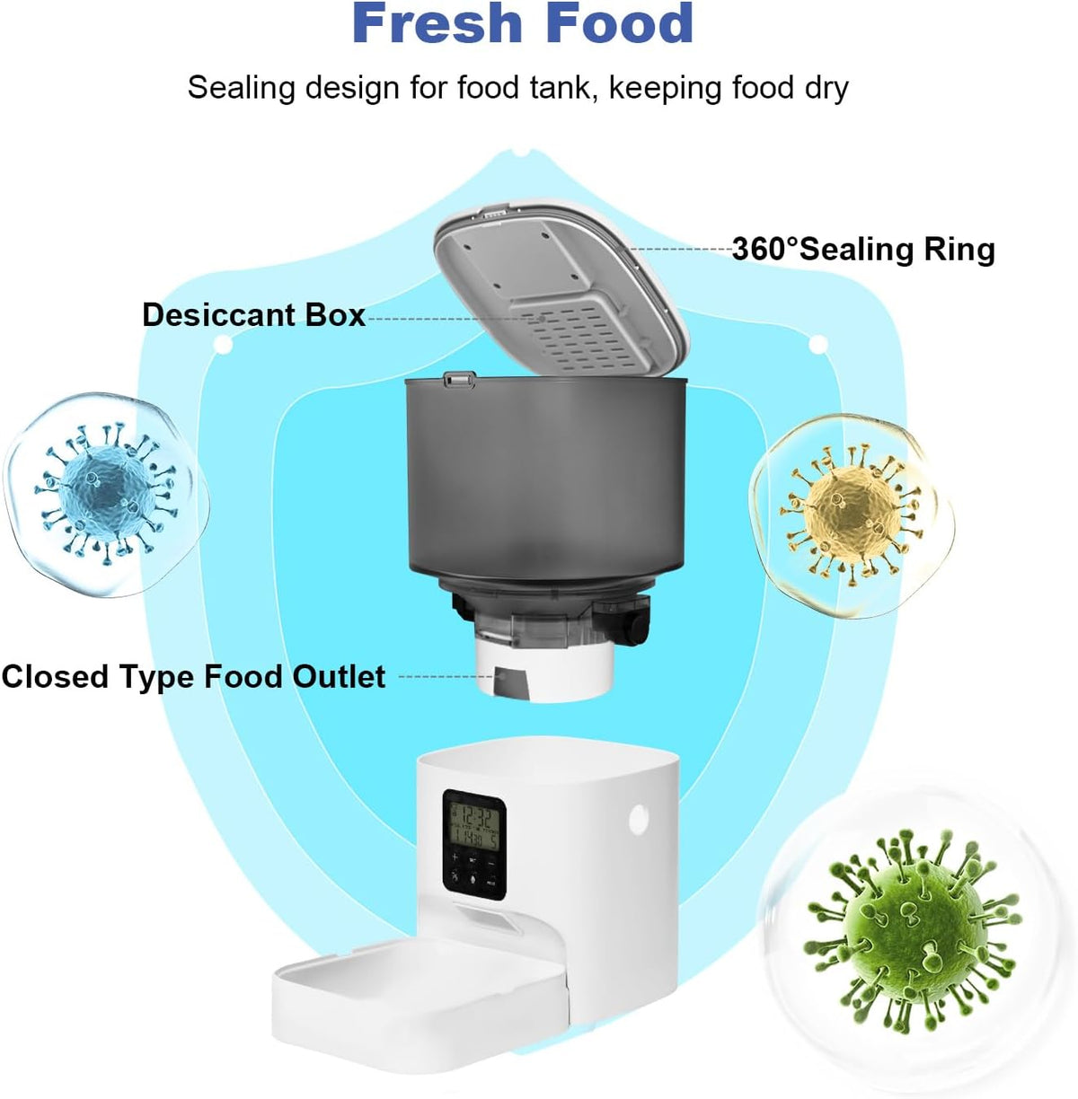 SmartPet RFID Microchip Feeder – 4L Automatic Pet Food Dispenser