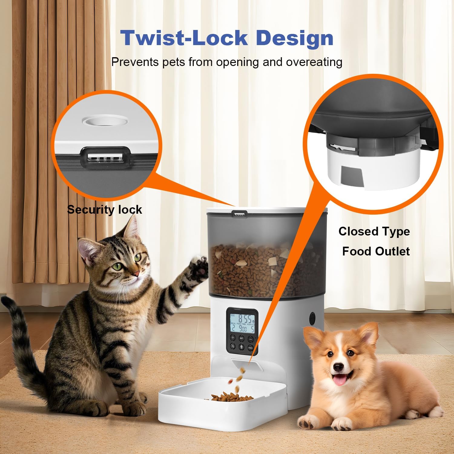SmartPet RFID Microchip Feeder – 4L Automatic Pet Food Dispenser