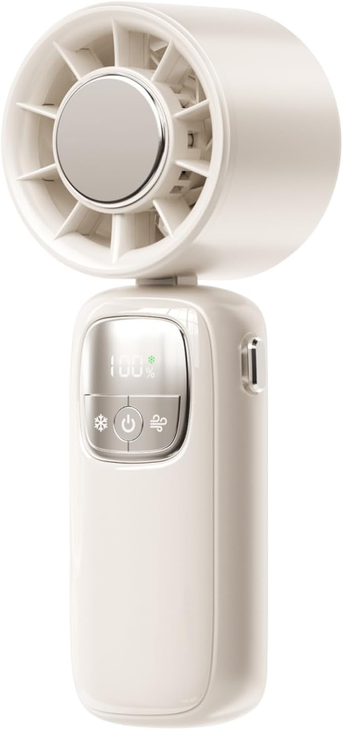 Handheld Fan with LED Screen – Portable and Foldable, 100 Speeds