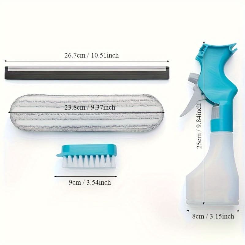 ClearView – All-in-One Glass Cleaning Solution with Spray & Scraper