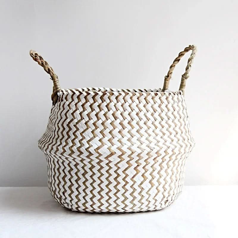 Boho Bliss – Handcrafted Wicker Storage Basket