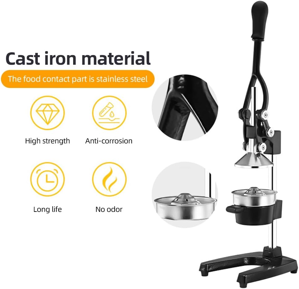 Stainless Steel Hand Press Juicer with 99% Juice Yield