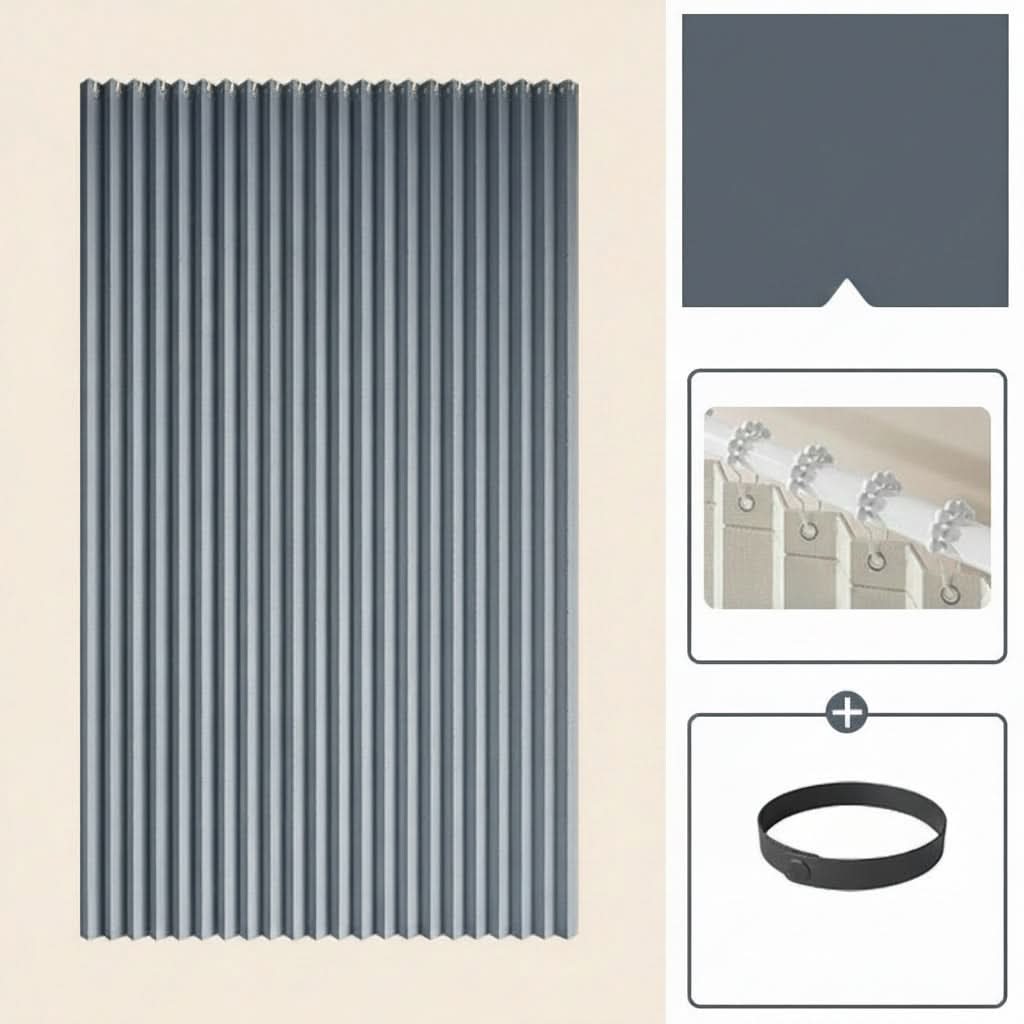 AquaGuard – Space-Saving Magnetic Shower Curtain