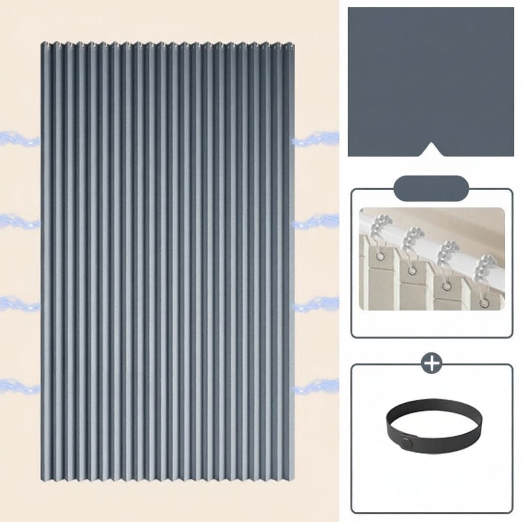 AquaGuard – Space-Saving Magnetic Shower Curtain