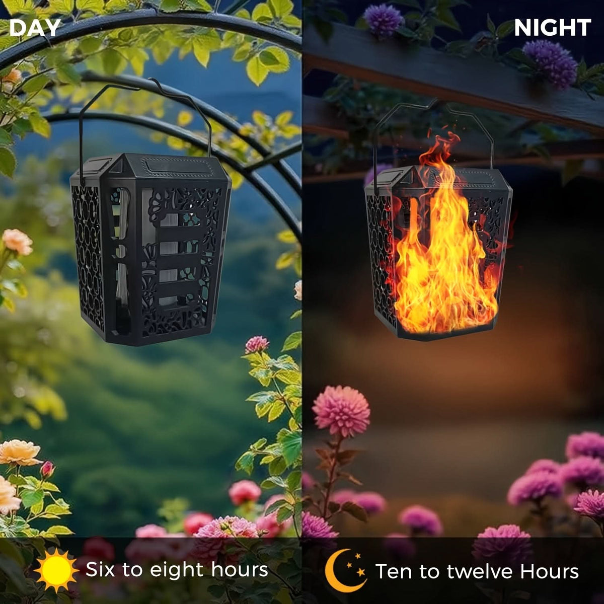 SunGlow Flickering Solar Lantern for Outdoor Ambiance
