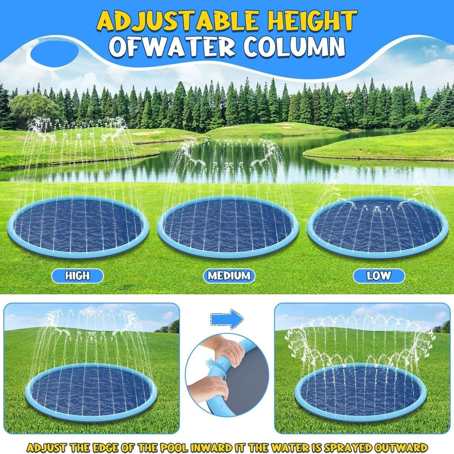 AquaPlay Deluxe – Extra-Large Sprinkler Splash Mat