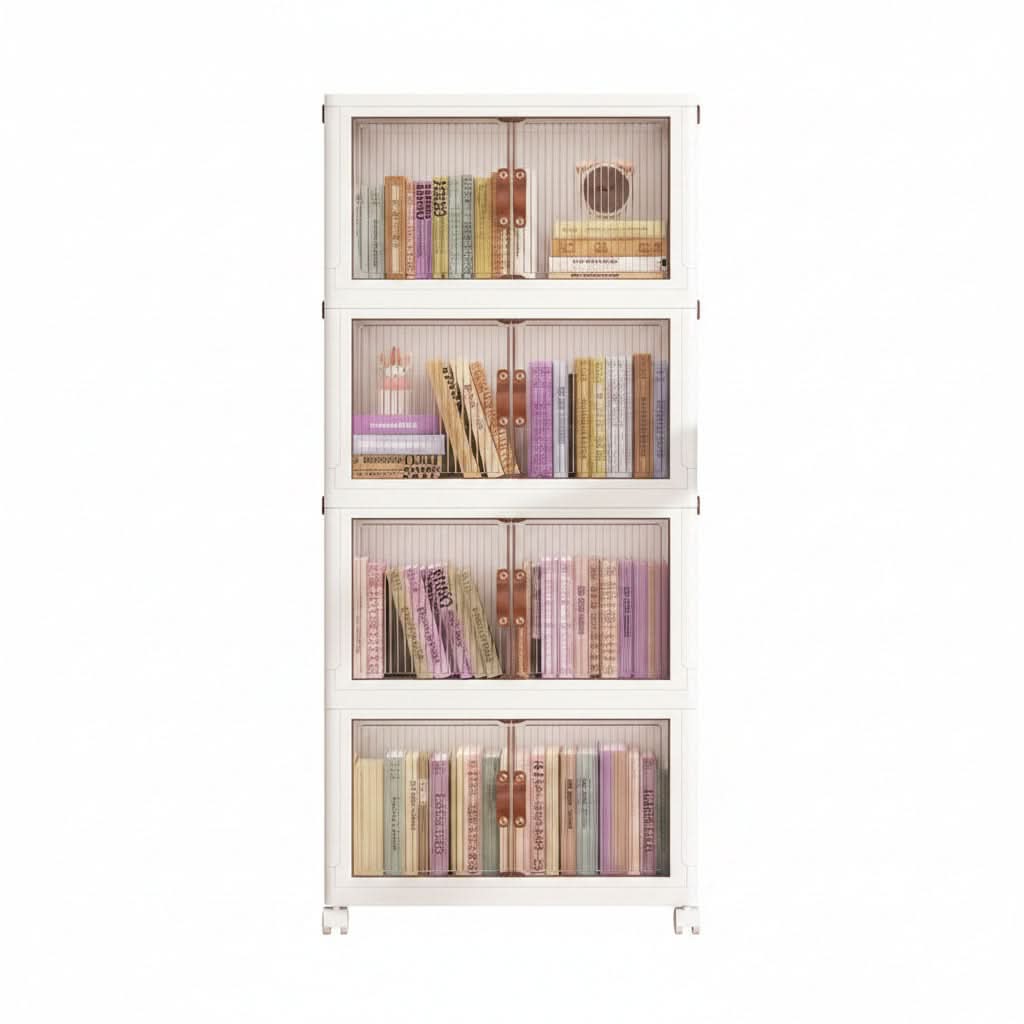 Versatile Stacking Storage Bins with Transparent Fronts