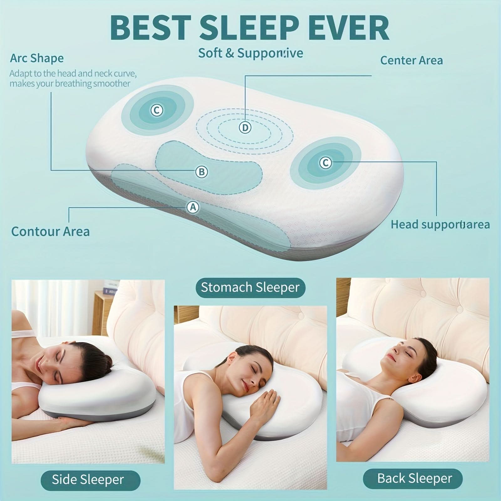 SereneSleep – Ergonomic Cooling Pillow for Ultimate Comfort
